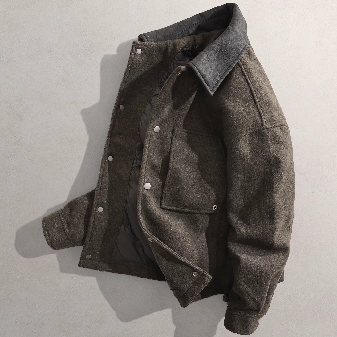 2025冬新男装保暖日系90绒袄子SG翻领羽绒外套8665雅痞休闲羽绒服