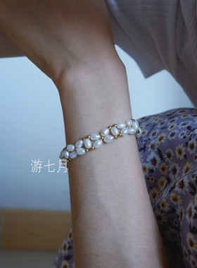游七月女天然珍珠原创