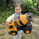 挖掘机玩具车男孩仿真模型水泥搅拌车吊机 加厚耐摔儿童工程车套装