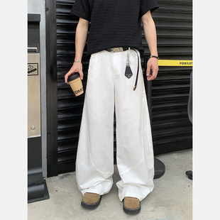 美式 cleanfit高腰显瘦直筒休闲裤 复古弯刀薄款 男夏季 阔腿裤 PLTH