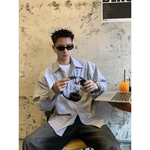 2024新品 型防晒外套长袖 徽章衬衫 宽松版 男上衣 韩系简约经典 PLTH