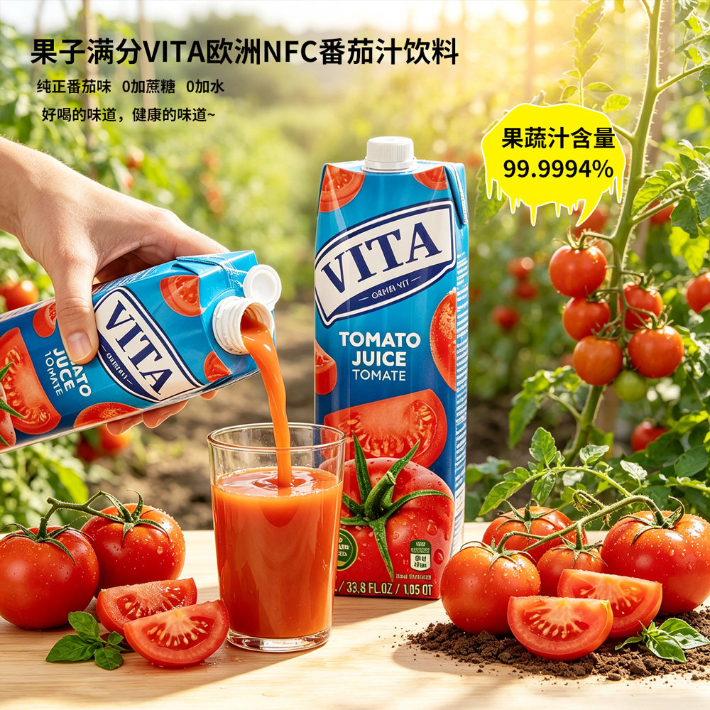 果子满分VITA欧洲进口原榨番纯果蔬汁/纯果汁