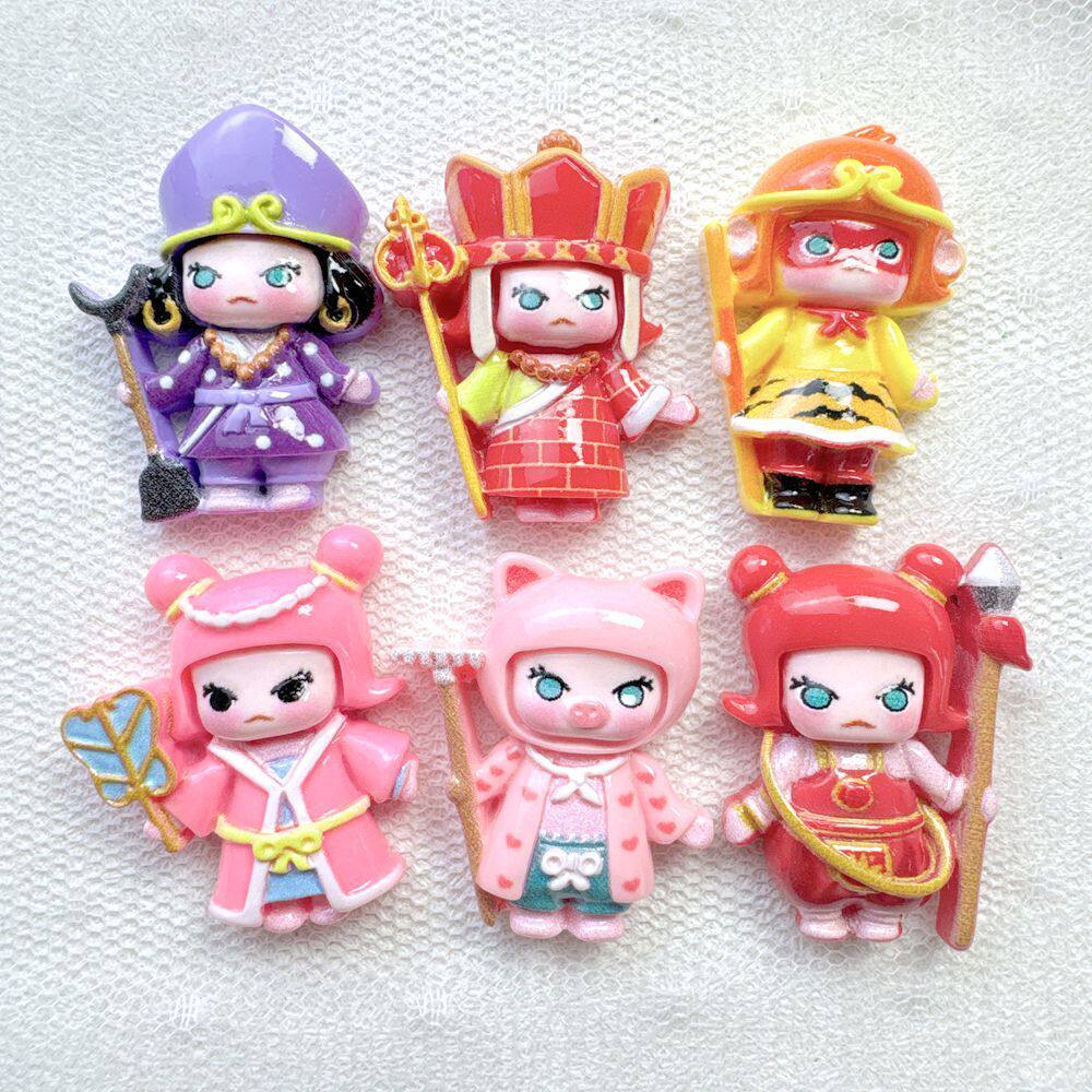 新款 西游变装娃娃树脂配件创意奶油胶diy头饰发绳冰箱贴手机壳