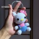 {木莓酱}凯蒂猫钥匙圈手工hellokitty玩偶DIY毛线公仔成品材料包