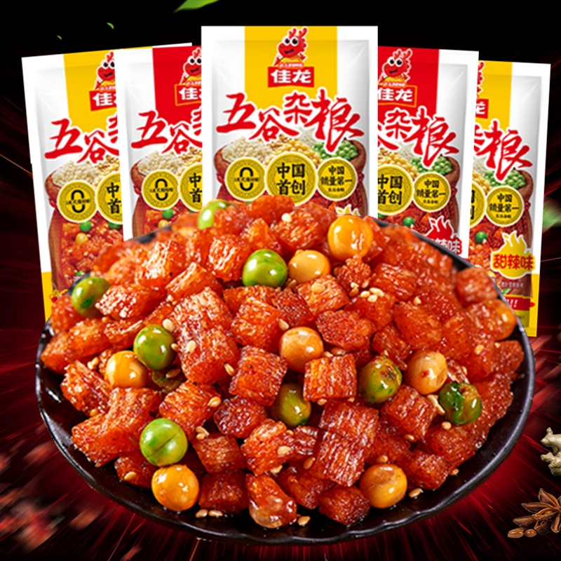 佳龙五谷杂粮辣条小零食大包青豆辣儿时休闲面筋食品小吃怀旧好吃