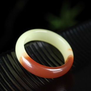 2026年新款且末糖料新疆糖白玉戒指玉石指环素戒女款细圈天然山料