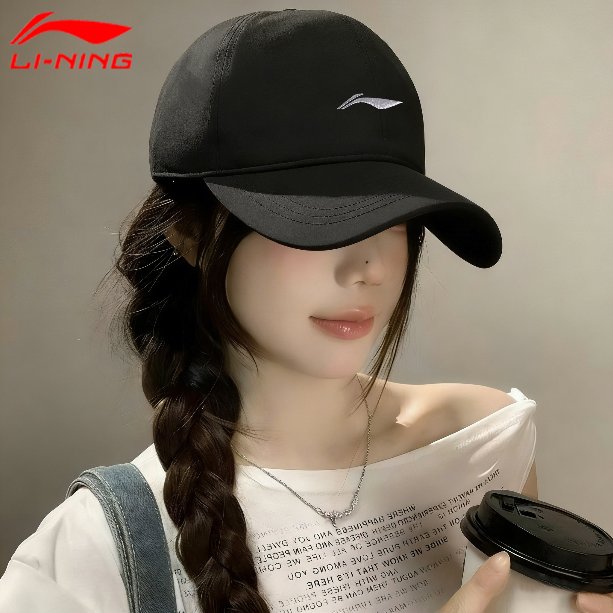 李宁帽子女款早春2026新款运动棒球帽大头围户外防晒秋季鸭舌帽子图片