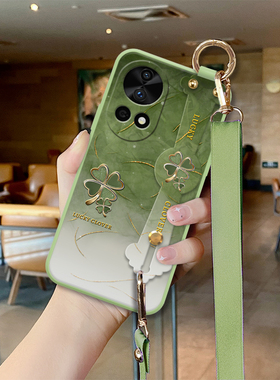 四叶草墨绿适用于华为nova12手机壳nova12pro新款12ultra清新nova13pro女nova11腕带10pro斜挎9挂绳8保护套