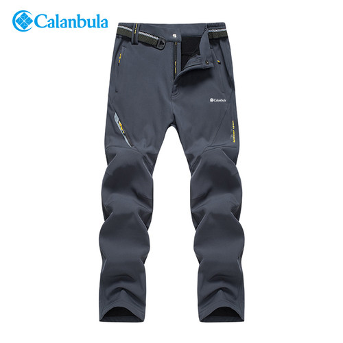 Calanbula户外软壳冲锋裤男秋冬