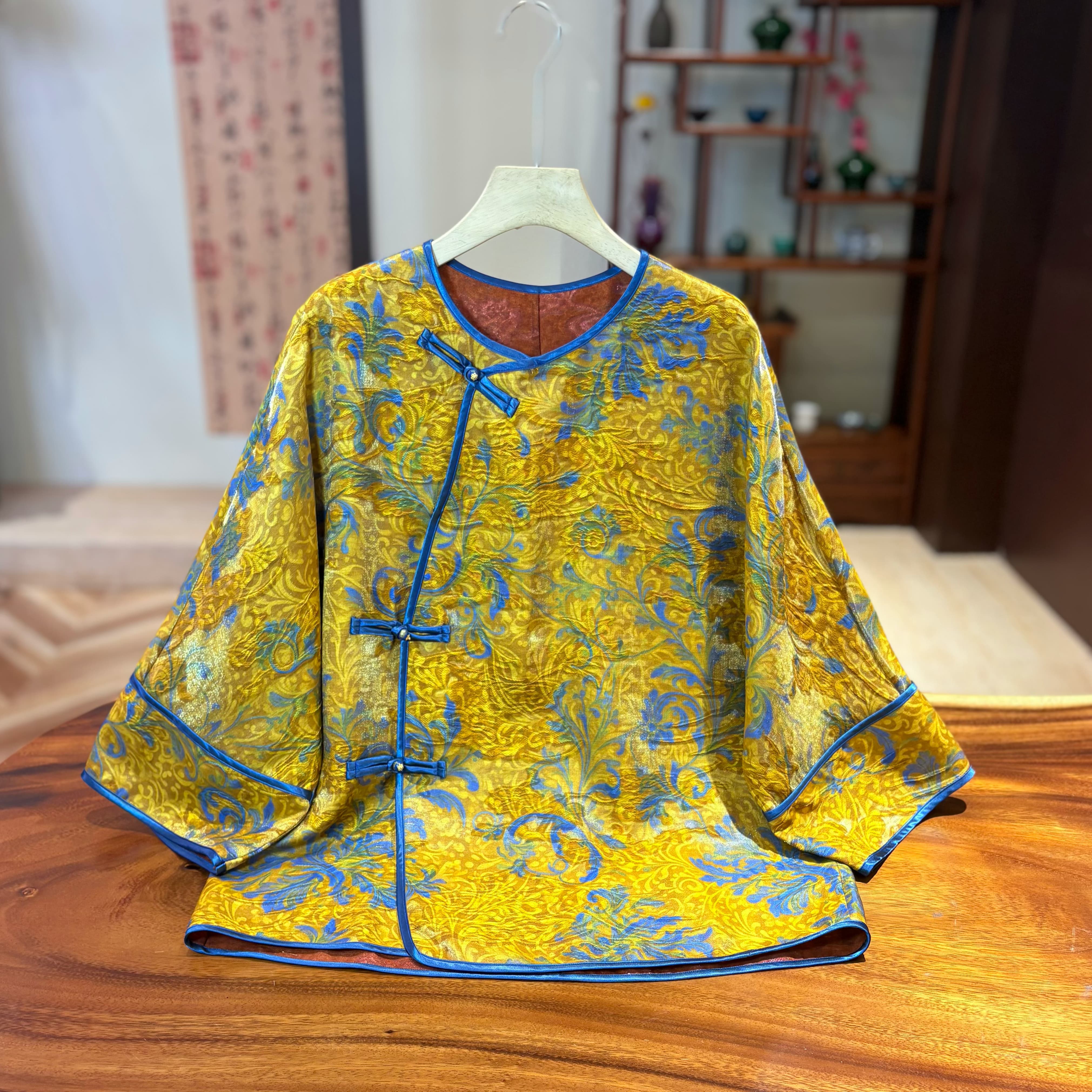 YUEZHE 2026早秋季新款国风大码太太服女新中式宽松上衣长袖外套