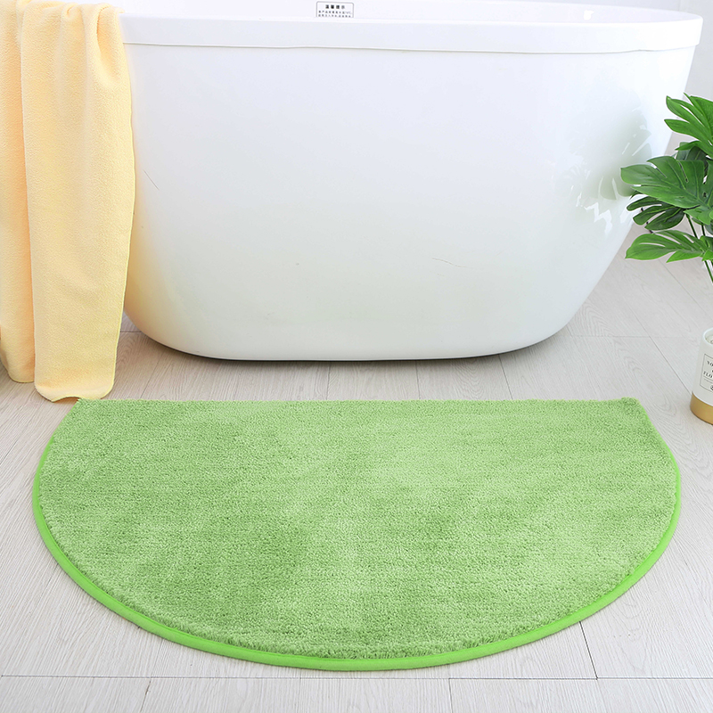 家用半圆形绿色浴室吸水脚垫门垫门口进门地垫卧室防滑地毯可机洗