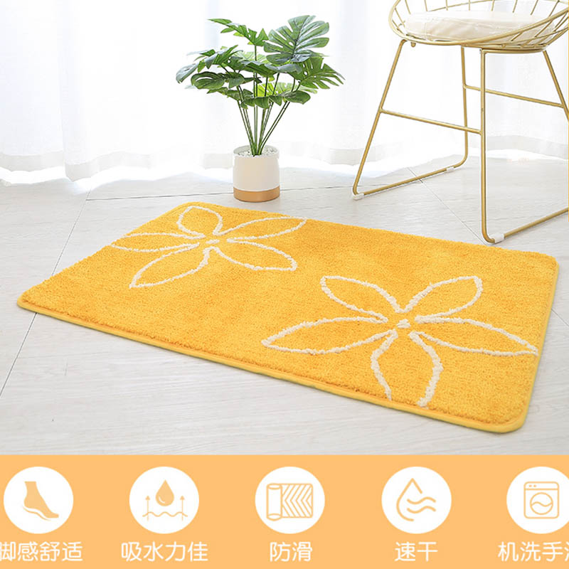 家用金黄色门口进门地垫门垫卧室防滑地毯浴室吸水脚垫可机洗定制