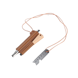 户外吹火管打火石套装露营可伸缩不锈钢5节吹火筒实心