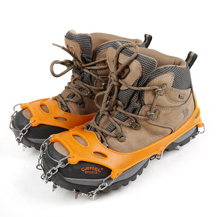 秋冬户外用品登山冰爪防滑鞋套地套雪爪雪地冰抓攀岩8齿锰钢冰爪