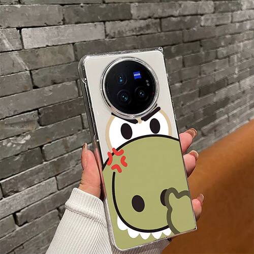 鳄鱼问号适用VIVOXFold5手机壳XFold2折叠Xfold3Pro防摔透明