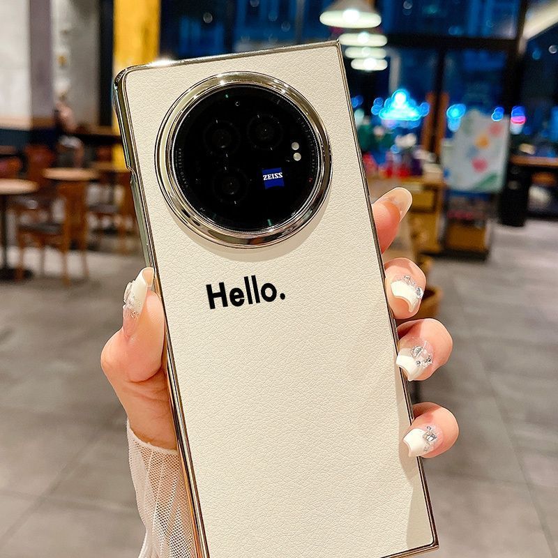 适用vivo X Fold3手机壳X Fold3pro新款简约Hello折叠屏防摔妨碍