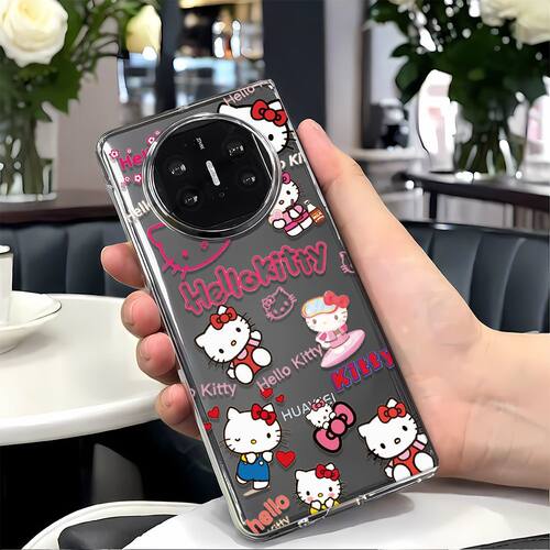可爱KT猫适用华为matex2手机壳matex5/X3透明VIVOXFOLD3PRO折叠壳