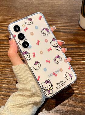kt猫适用三星s24手机壳套Galaxy s23+透明Ultra高级s22/s21个性s2