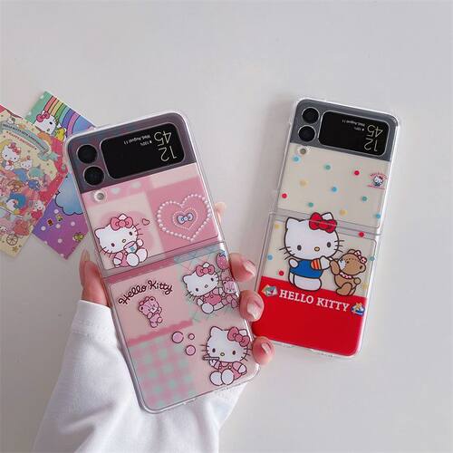 可爱HelloKitty适用zflip7手机壳折叠屏flip6/5透明防摔壳F7210潮