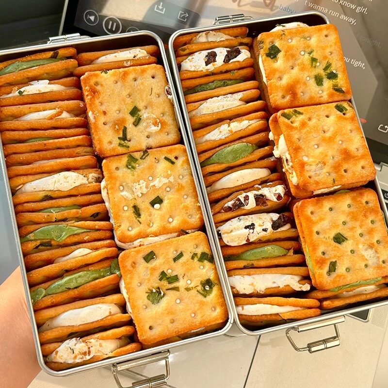 正宗台湾牛轧香葱饼干抹茶蔓越莓牛轧饼干学生休闲零食散装手工..