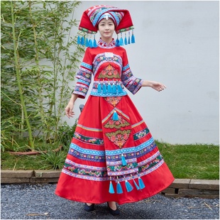 广西三月三壮服少数民族服装成人女壮族全套苗族套装服饰瑶族彝族