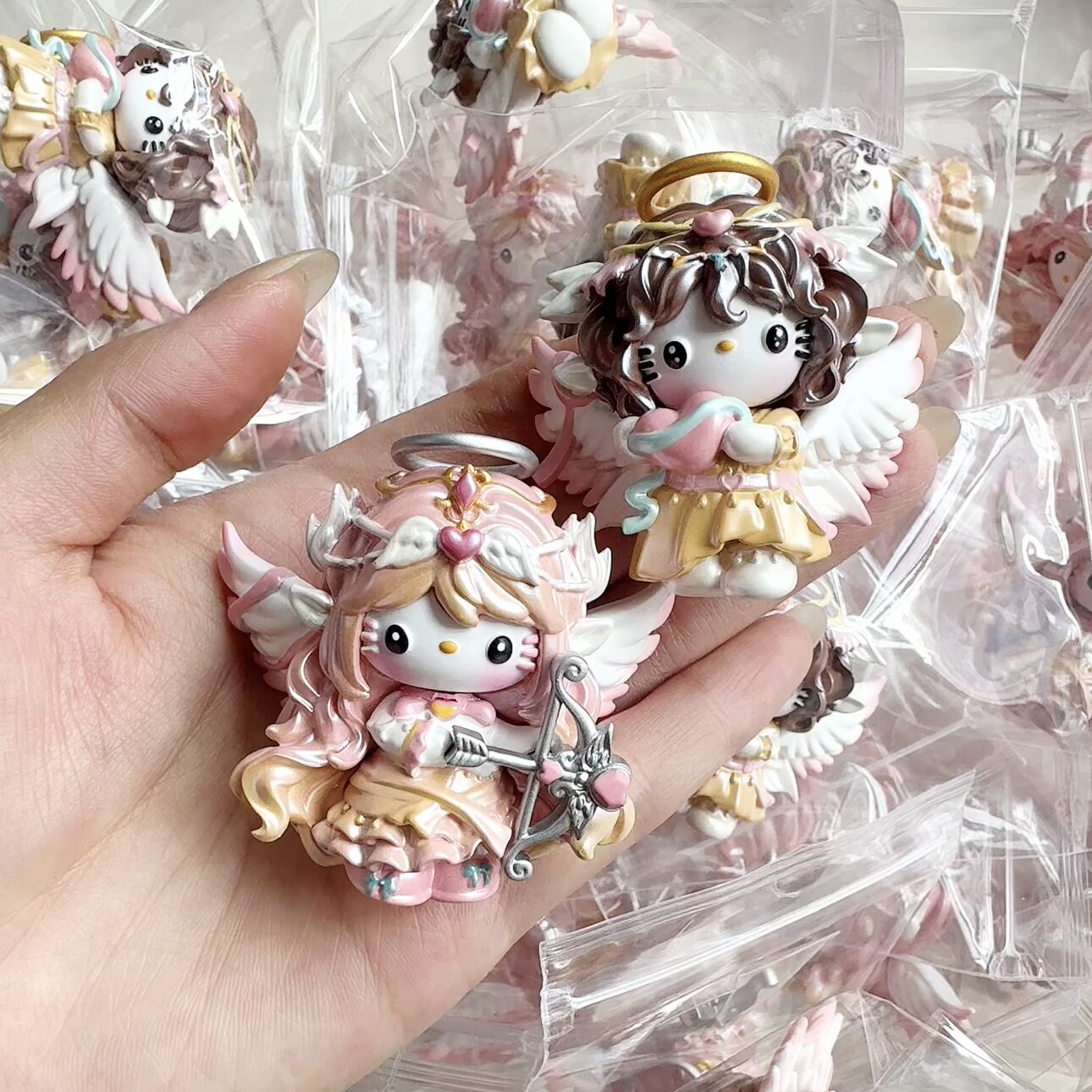 thumbnail for [DIY shop of the iron pillar] exquisite and cute Valentine's Day Eros Kitty pu doll accessories decoration materials