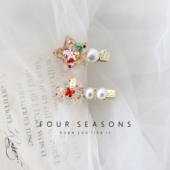 精致雪花星星发夹超仙唯美蝴蝶爱心珍珠发卡刘海夹侧边夹发卡发饰