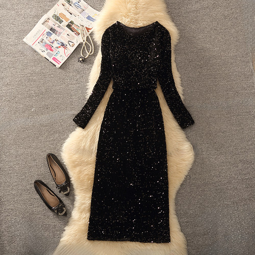 涤纶春秋季亮片时尚女装