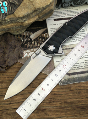 汉森M390粉末钢折刀折叠水果刀锋利开刃露营小刀户外防身刀具便携