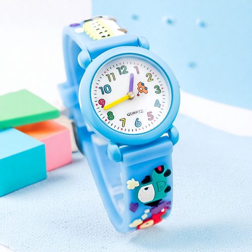 儿童可爱校车防水石英电子表