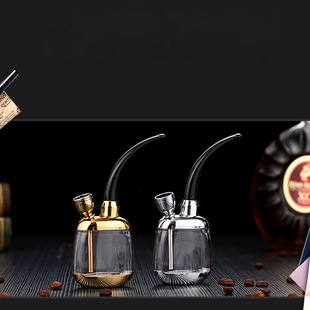 亨达HD801过滤去清洗烟壶合金双用型水烟斗厂家打火机直销