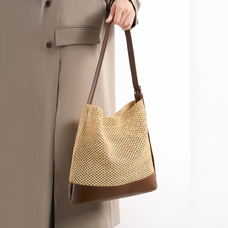 手工编织包包新款韩版时尚休闲百搭大容量单肩斜挎包通勤手袋