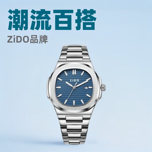 ZIDO品牌霸气潮时尚高颜值百搭轻奢全自动非机械夜光男士腕表鹦鹉