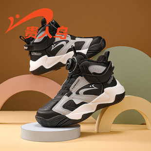 贵人鸟童鞋官方旗舰店儿童运动鞋冬季男童鞋子篮球鞋男孩加绒棉鞋