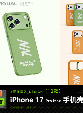 清新风竖纹质感多视角多色液态硅胶手机壳品牌展示PS样机设计素材