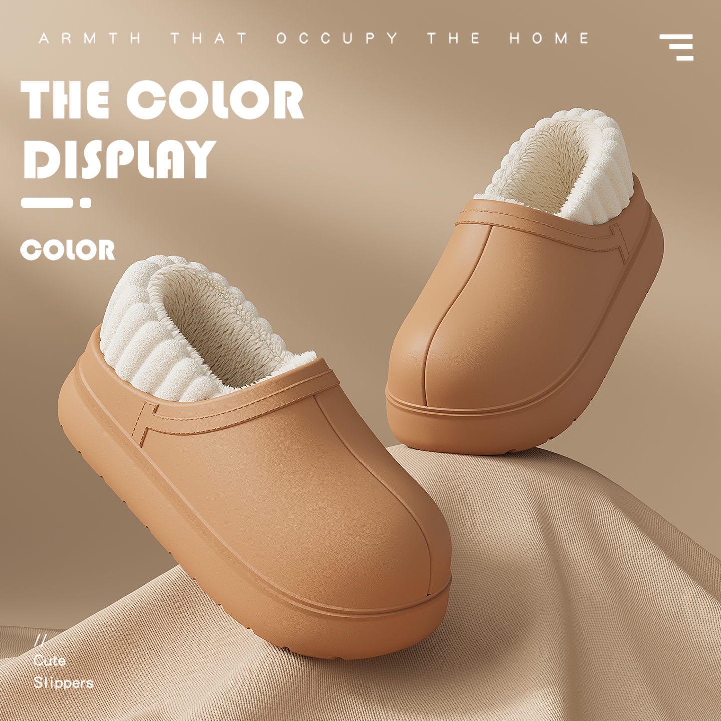 增高厚底防水棉拖鞋女款包跟冬天