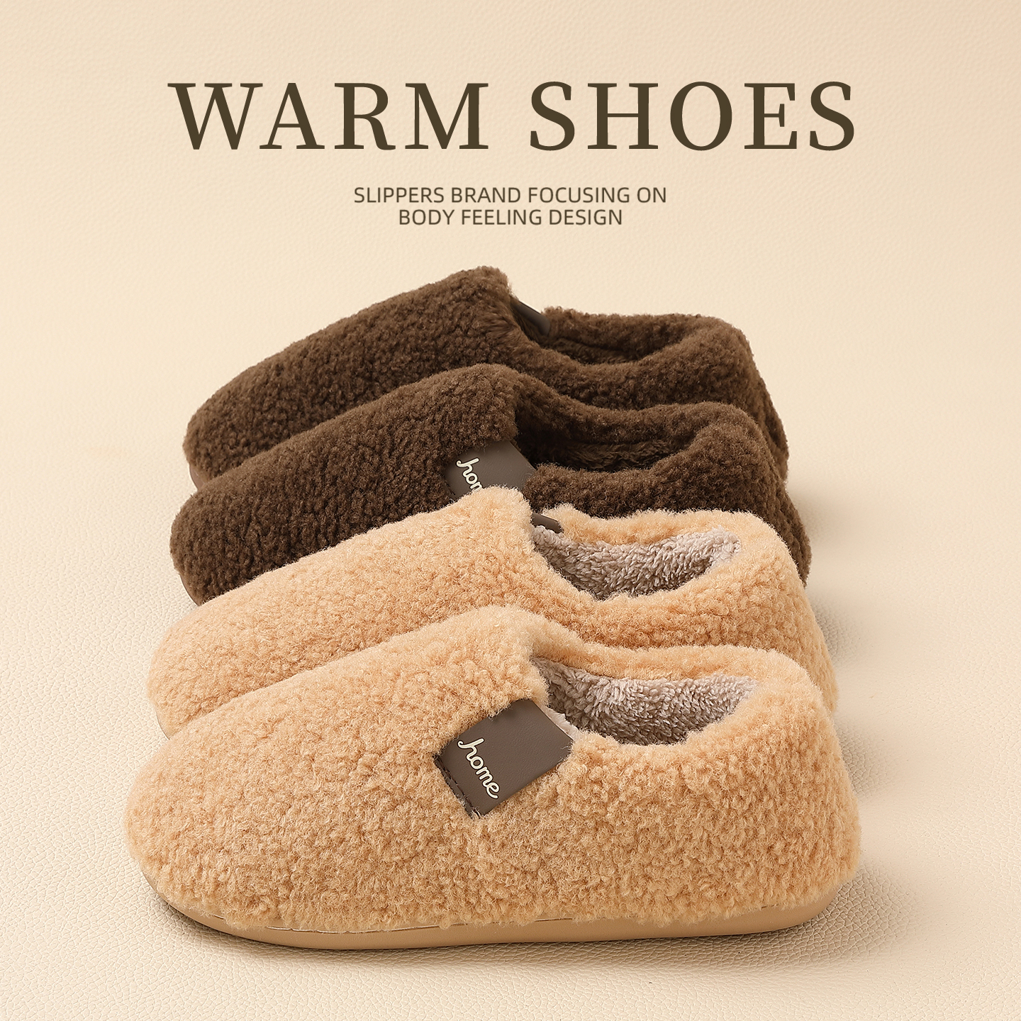 棉拖鞋女士冬季包跟静音防滑保暖