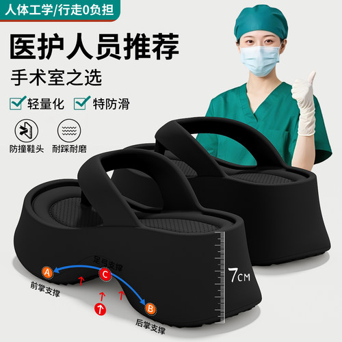 手术室厚底人字拖鞋女2026新款