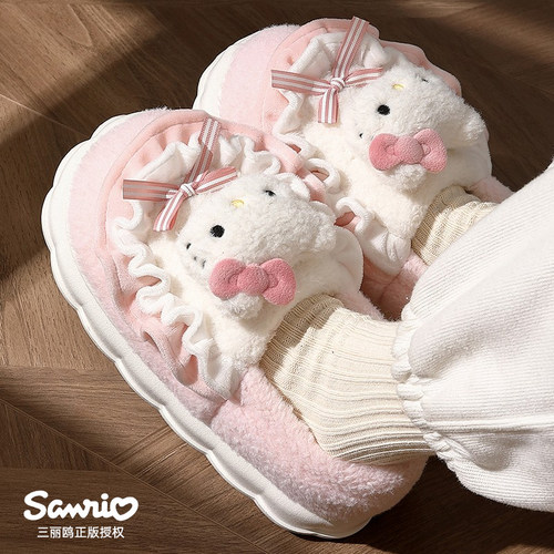 HelloKitty猫棉拖鞋女款秋冬季