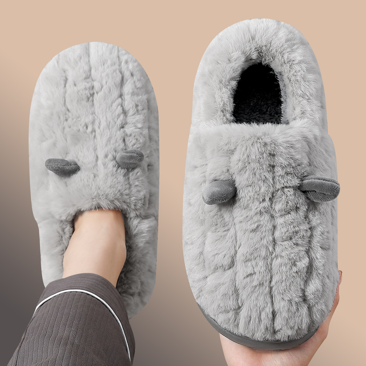 棉拖鞋男款冬季包跟2025新款