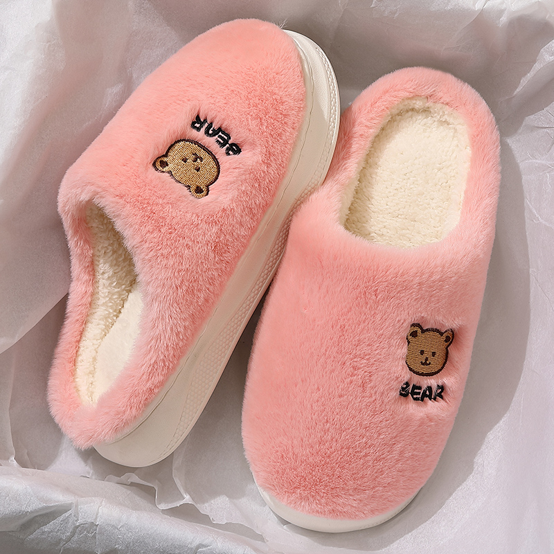 踩屎感棉拖鞋女士冬季保暖可爱