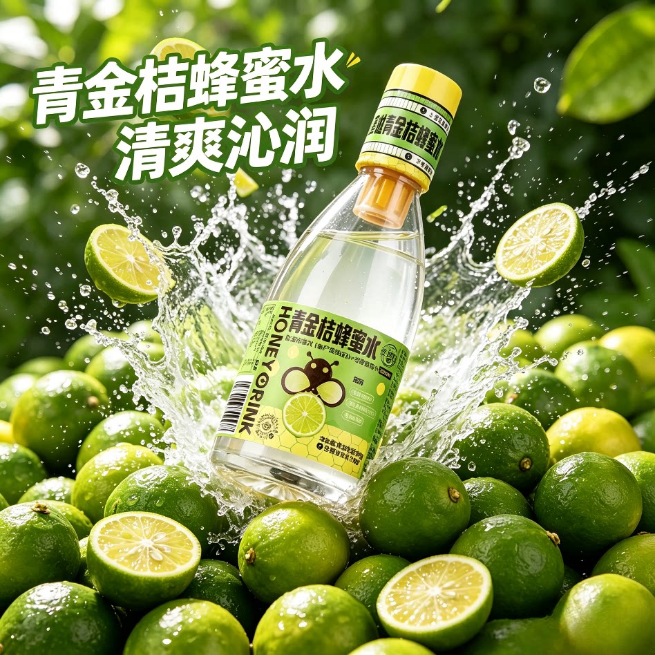青金桔蜂蜜水0脂肪瓶装果味饮料清新解渴风味果汁饮料清爽沁润