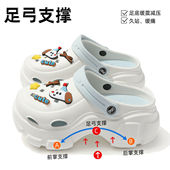 外穿有足弓凉拖鞋 厚底洞洞鞋 沙滩防滑防臭包头夏季 2026新款 女 女款