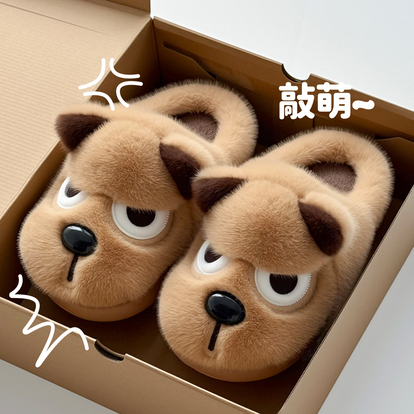 生气小狗棉拖鞋女士冬季2025新款