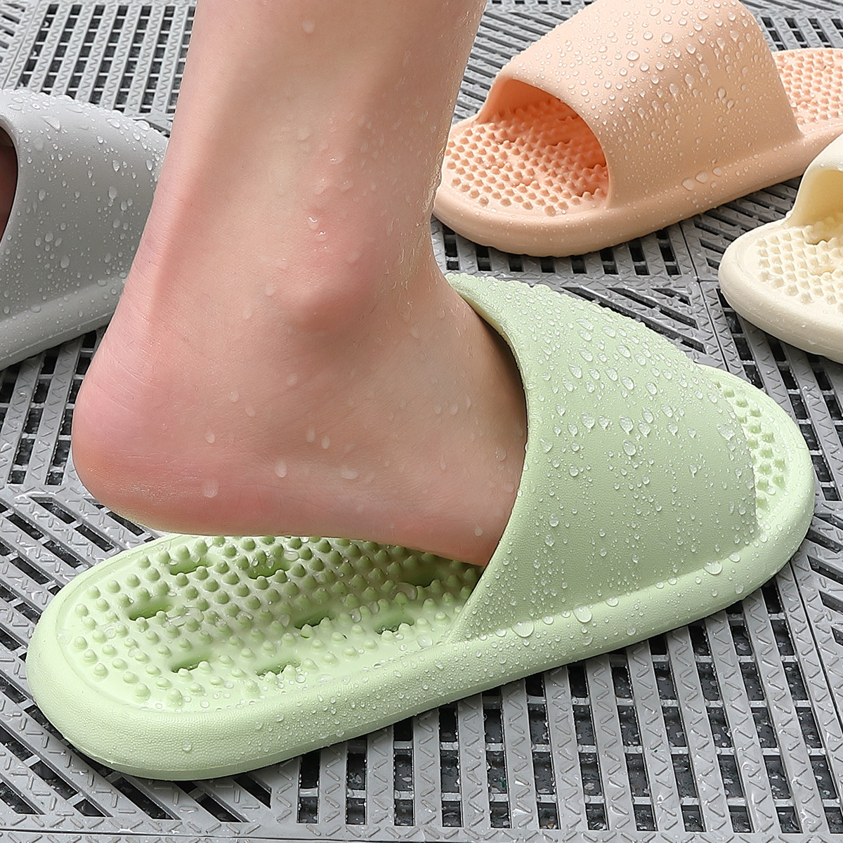 浴室拖鞋女款四季洗澡专用防滑漏水速干室内家居按摩eva凉拖鞋男