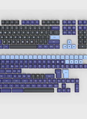 无铭诚品 烟雨蓝Mistyrainblue OSA机械键盘键帽ABS232键双色注塑