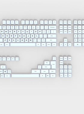 无铭诚品 OSA极简系列极简白229键大全套机械键盘键帽PBT热升华