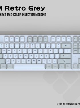 无铭诚品 新品IBM复古灰SA高度149键热升华机械键盘PBT键帽包邮