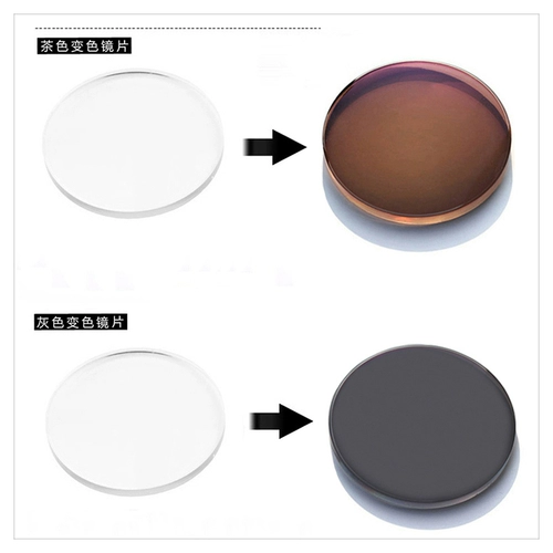 Myopia Lens Blu -Ray Lens Color -здравомыслящий серый чай ночное зрение Старые цветы мультифокус.