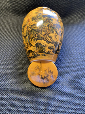 江西省高工艺美术师王钢手绘釉上彩茶叶罐包邮